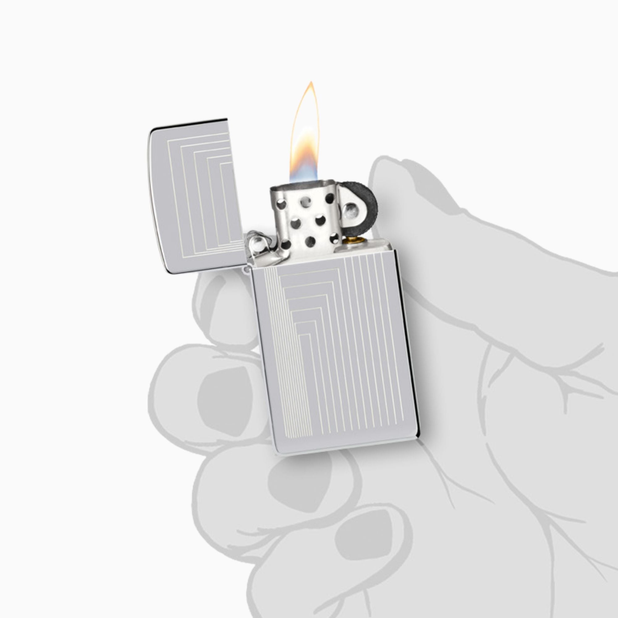 Zippo Slim® Laser Pattern Design WIndproof Lighter
