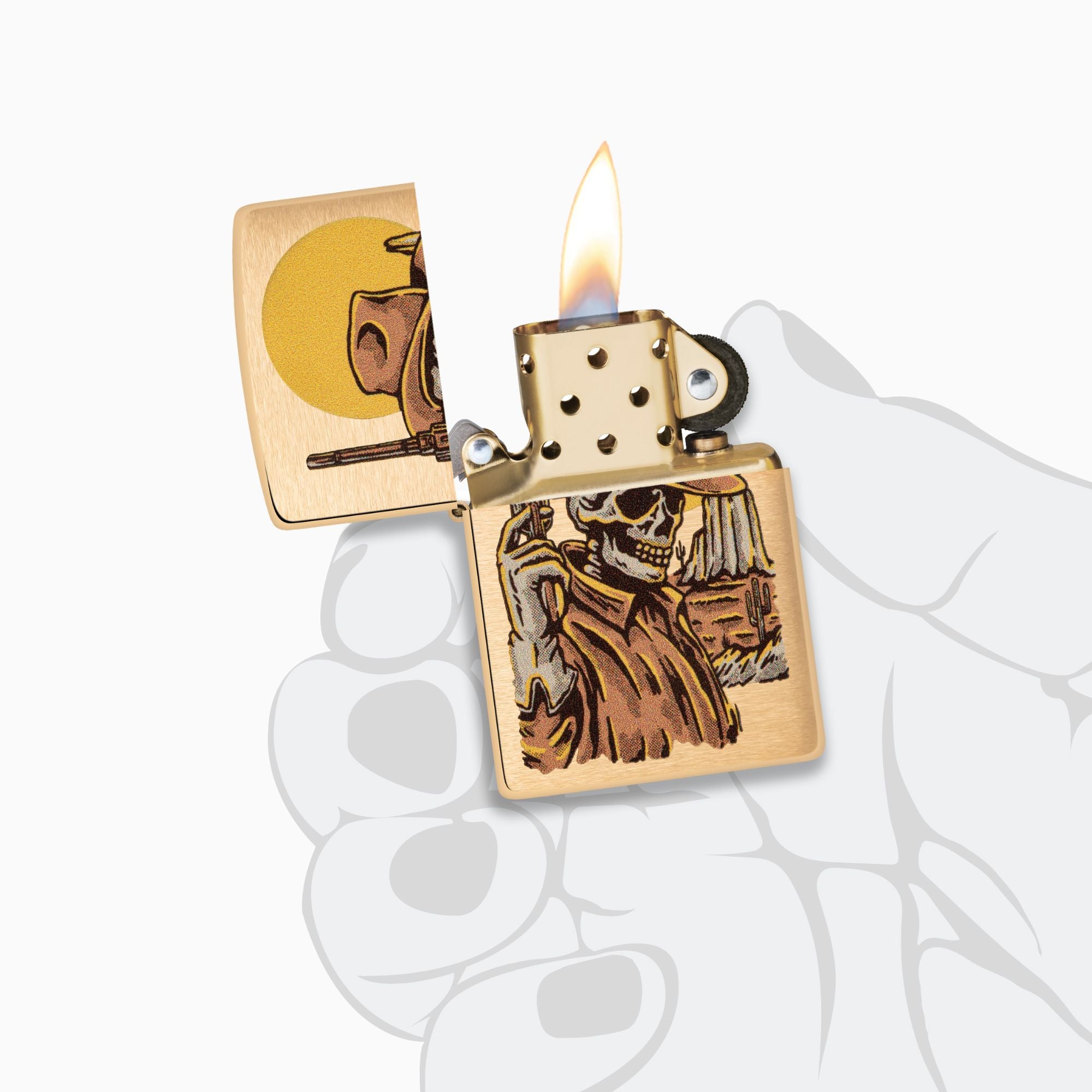 Zippo Wild West Skeleton Design Windproof