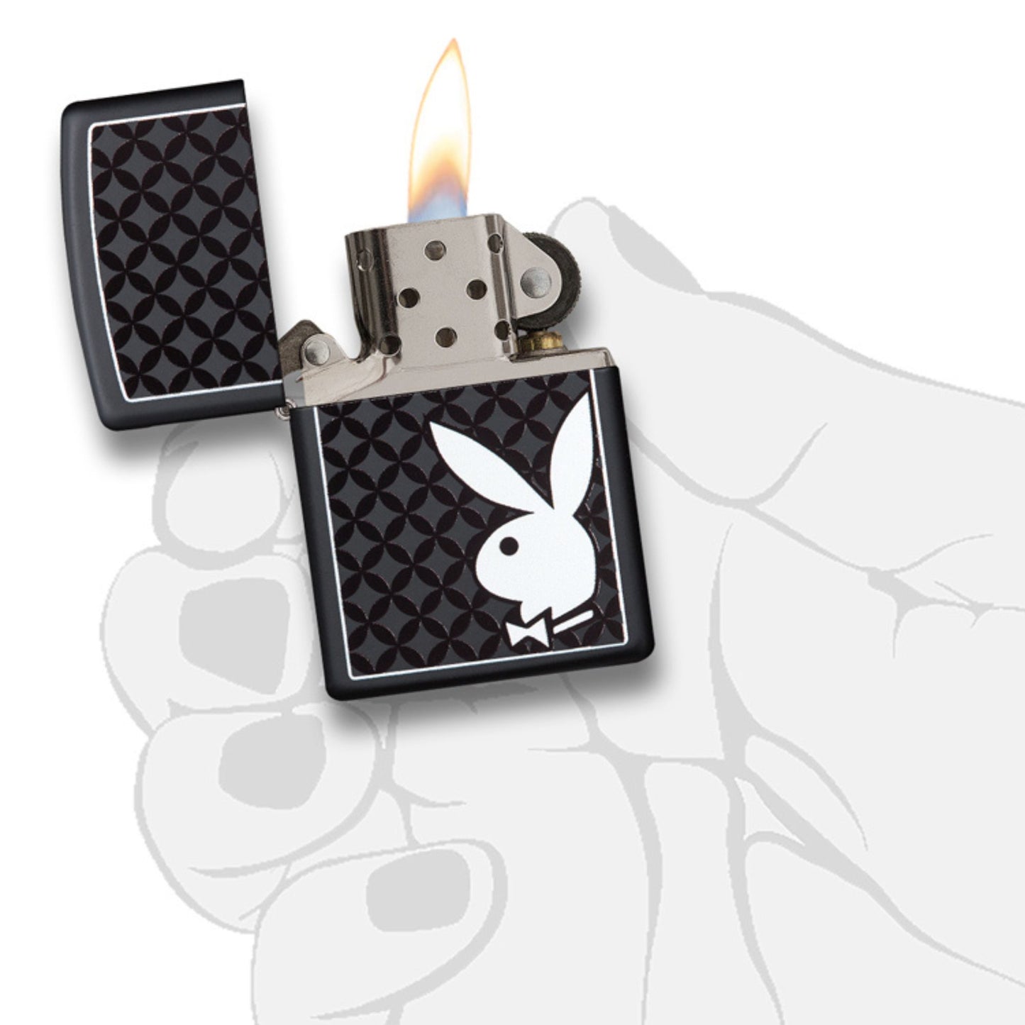 Zippo Playboy Bunny Black Matte Windproof Lighter