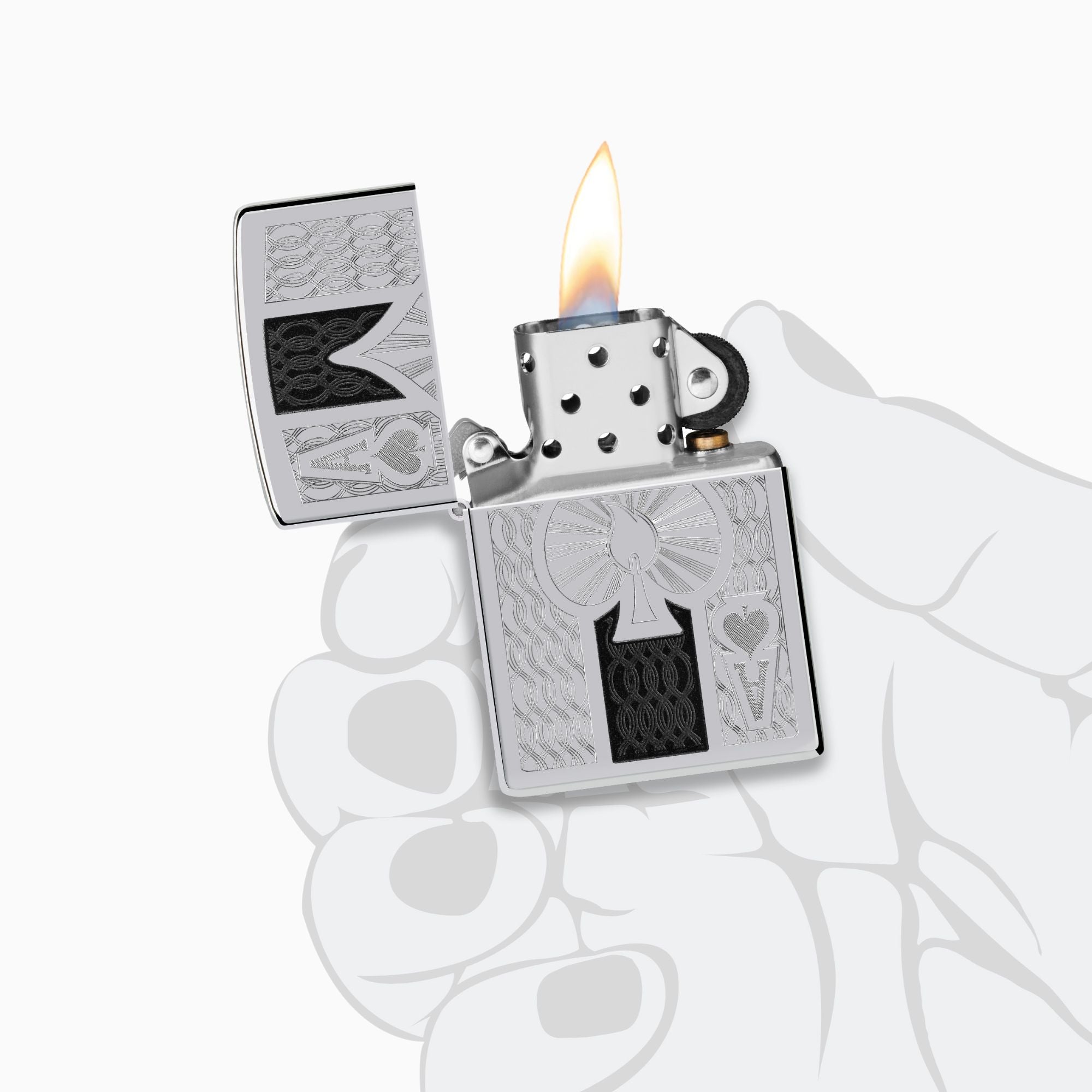Zippo Intricate Spade Design Windproof Lighter