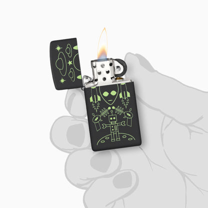 Zippo Alien Invasion Design Windproof Lighter