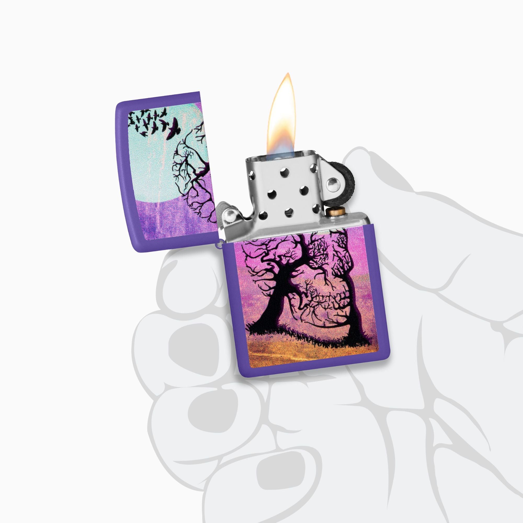 Zippo Skull Tree Design Windproof Lighter
