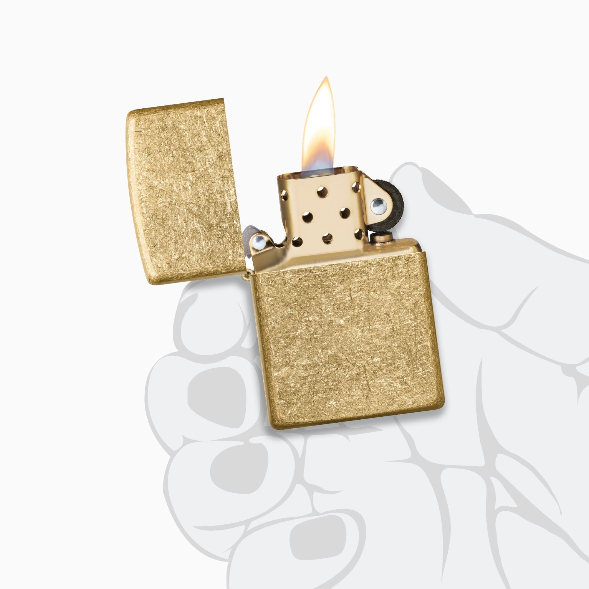 Zippo Classic Tumbled Brass Windproof Lighter