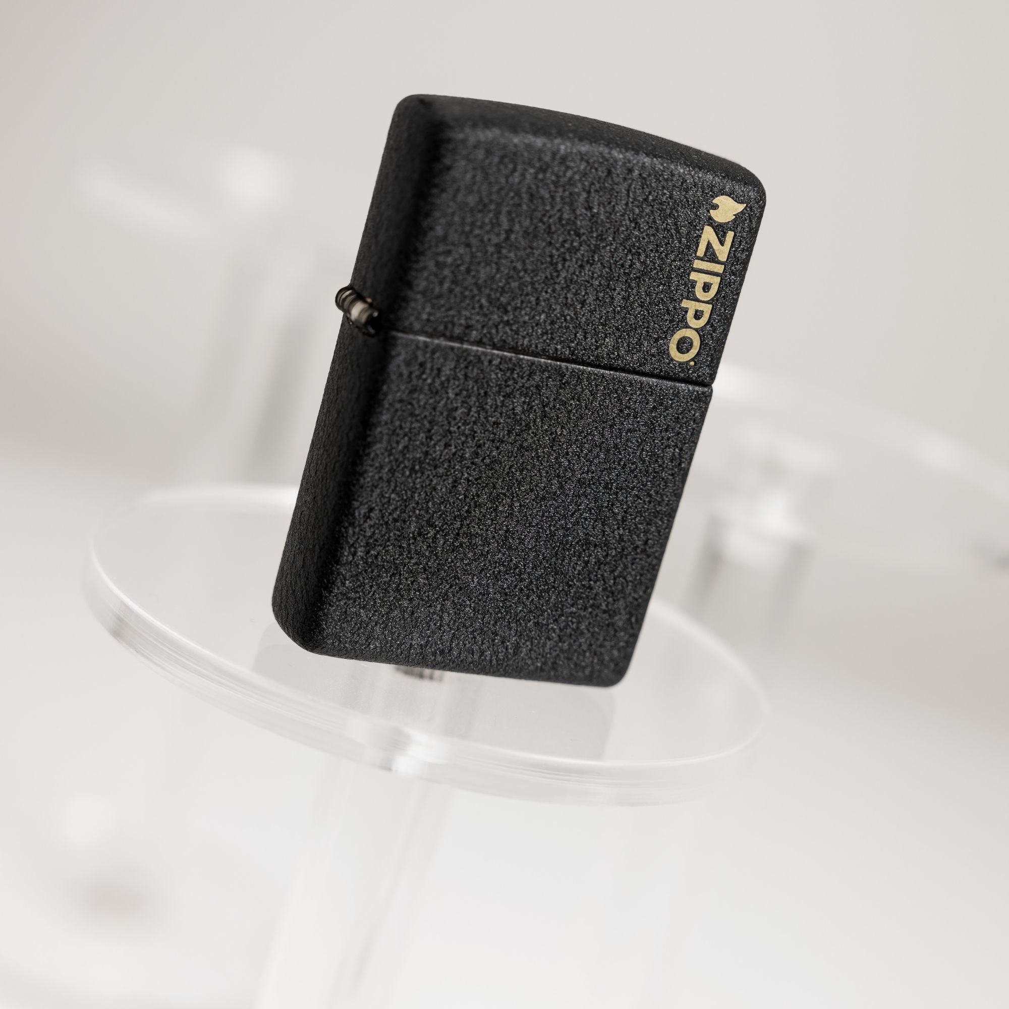 Zippo Classic Black Crackle® Logo w/ Windproof Lighter