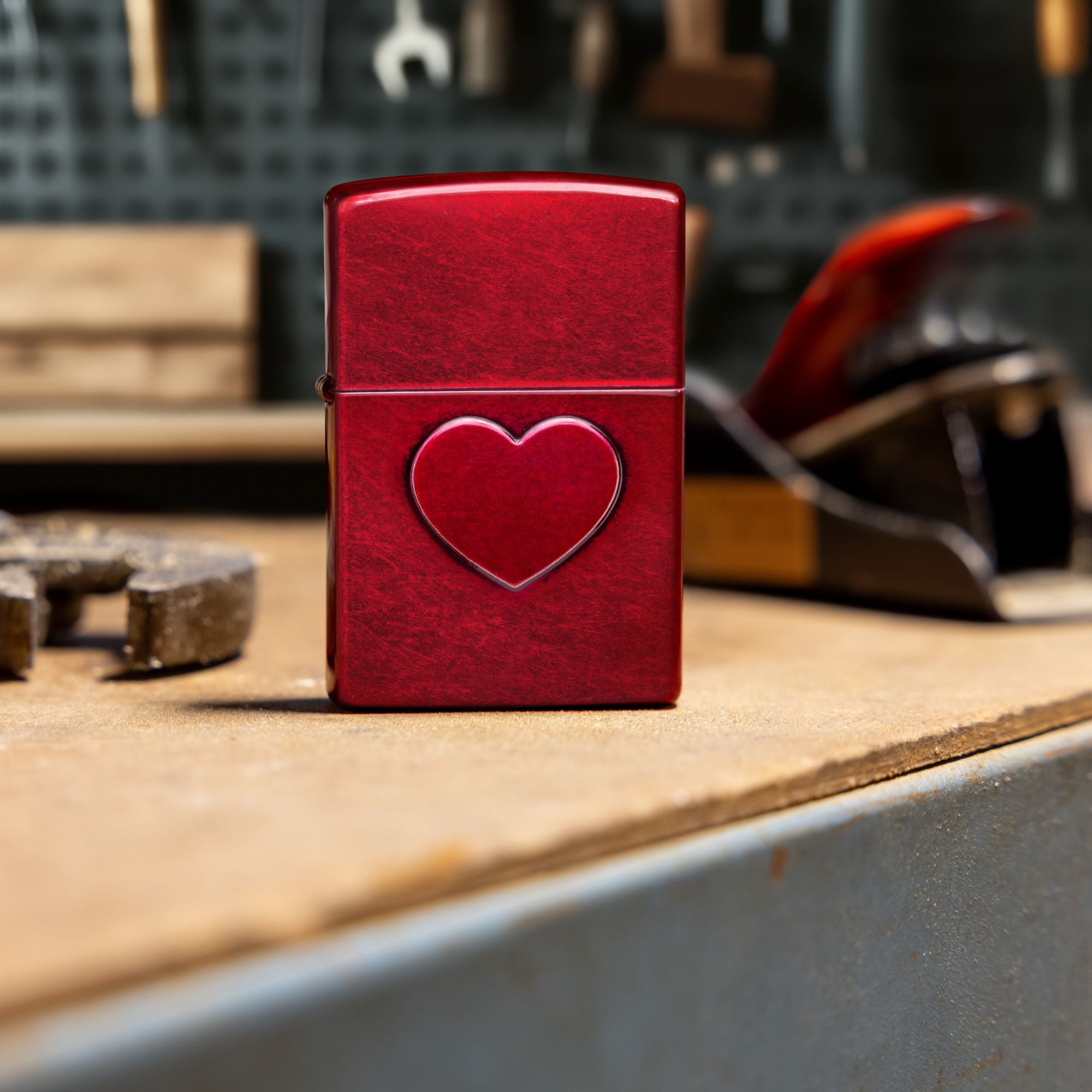 Zippo Stamped Heart Design Windproof Lighter