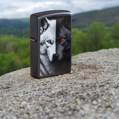 Zippo Two Wolves Design Windproof Lighter