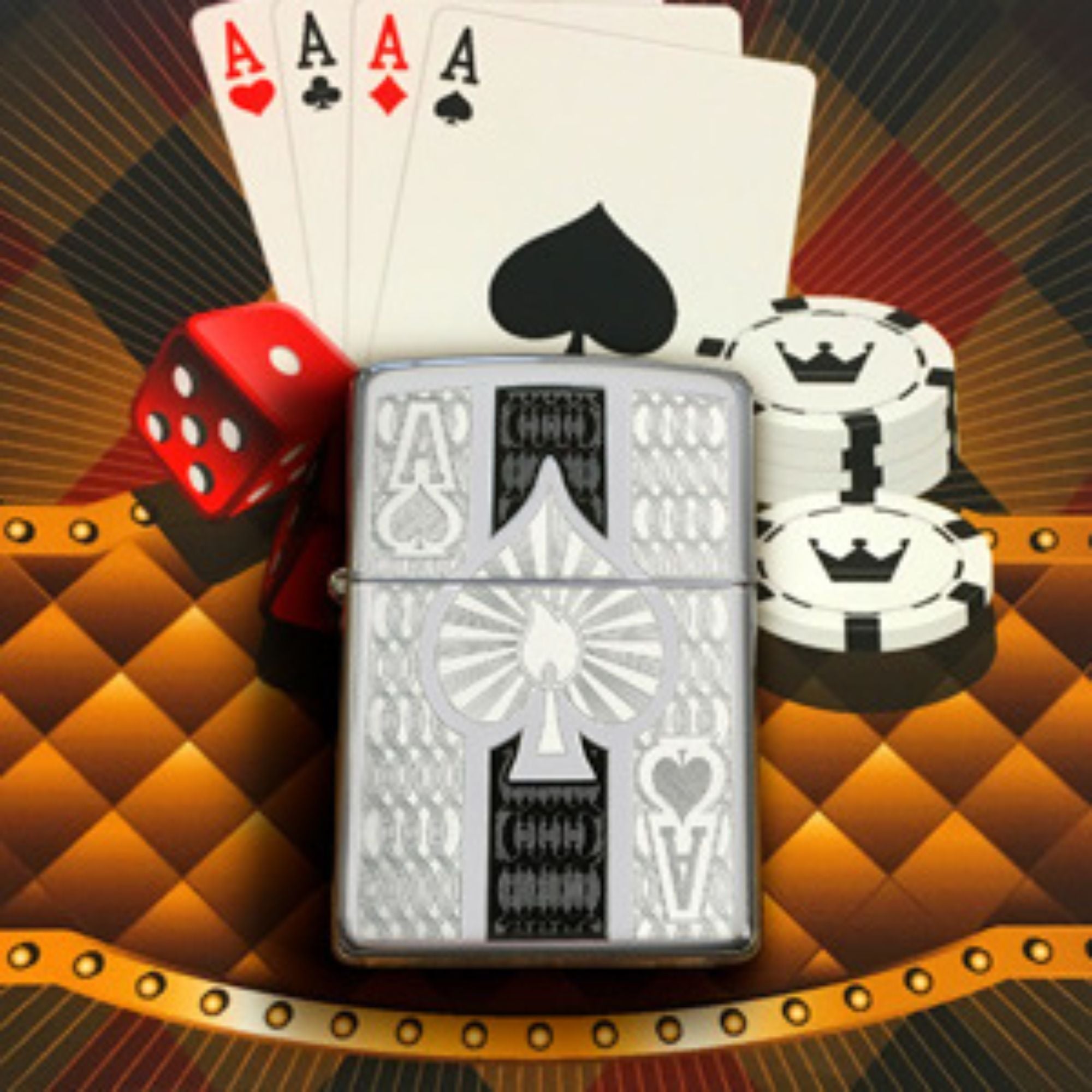 Zippo Intricate Spade Design Windproof Lighter