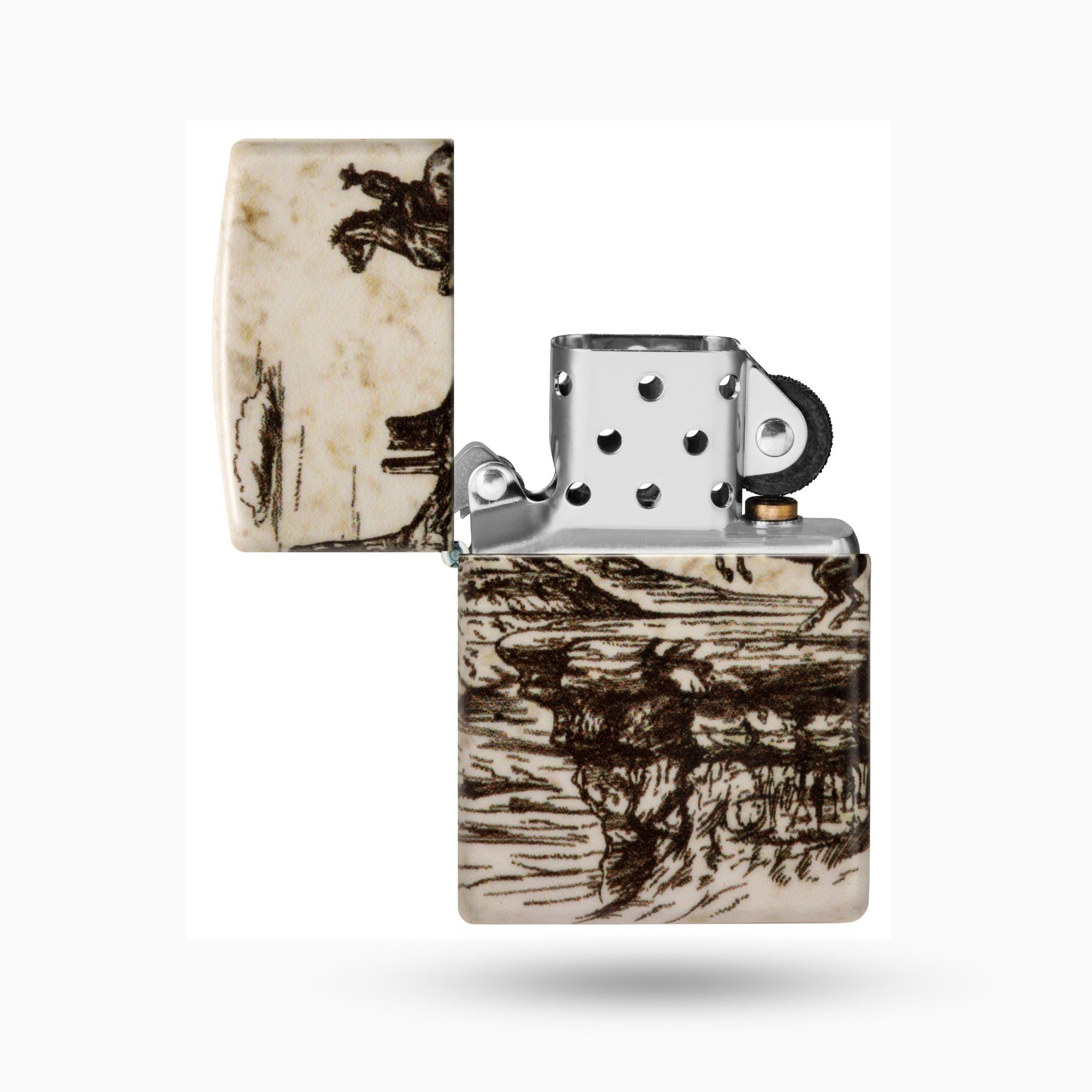 Zippo Wild West Scene Design Windproof Lighter
