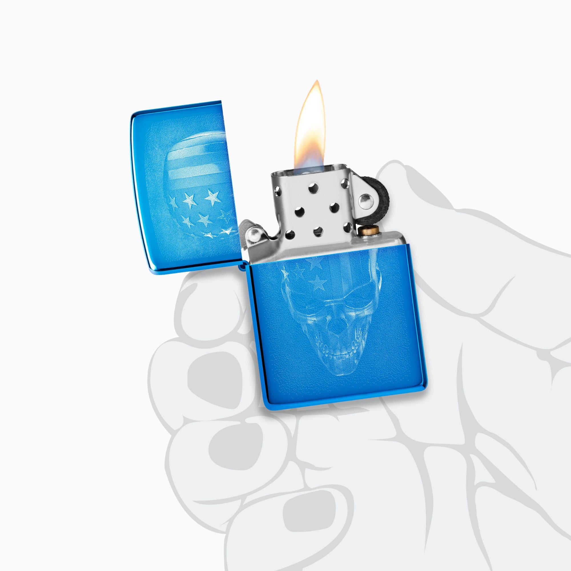 Zippo American Skull Design Windproof Lighter