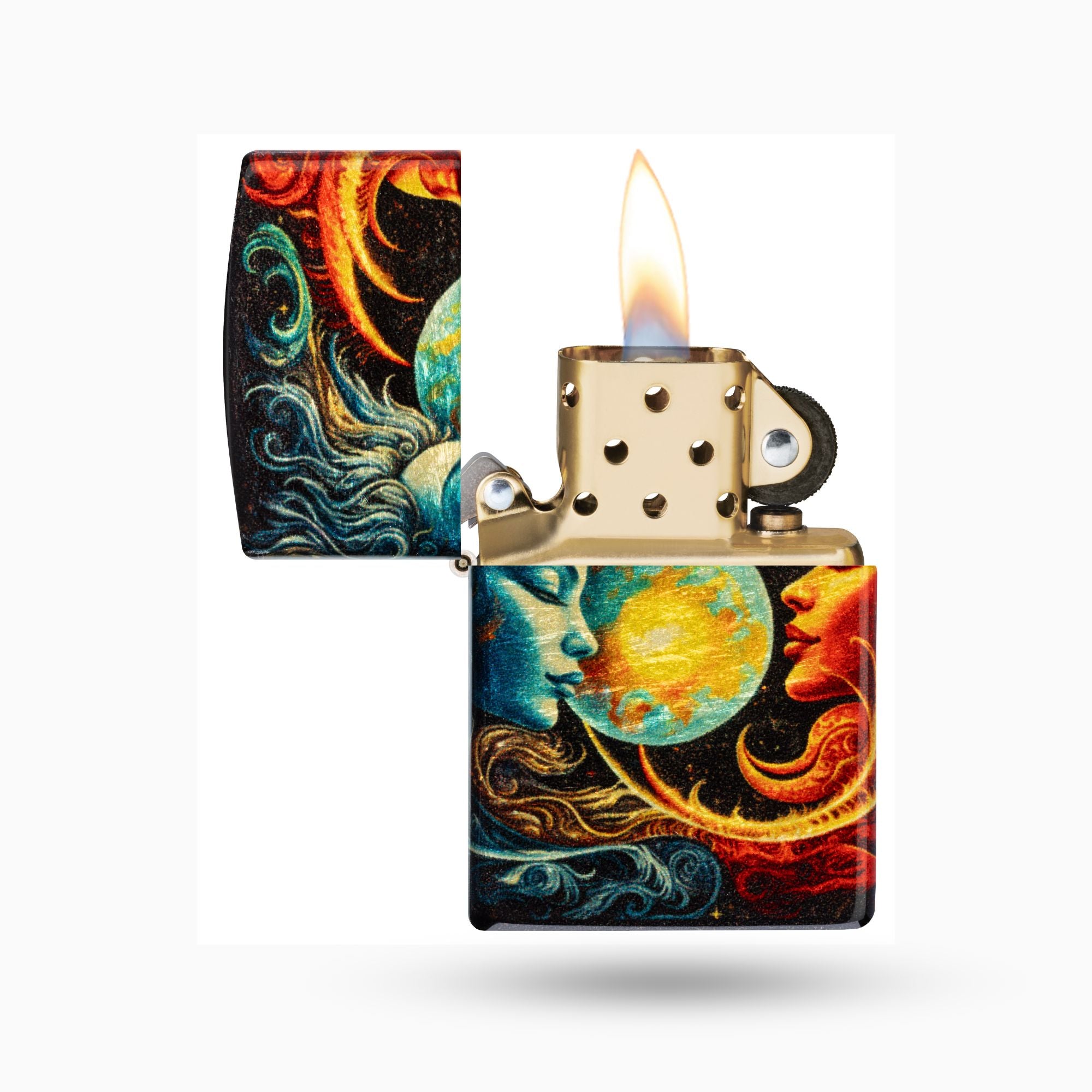 Zippo Sun and Moon Design Windproof Lighter
