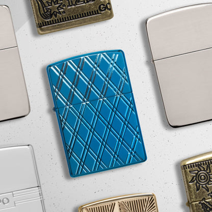 Zippo Armor High Polish Blue Diamonds