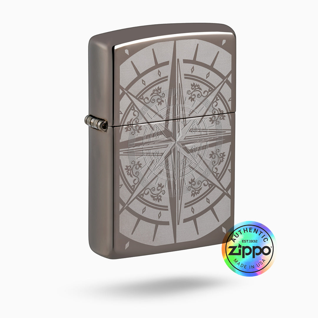 Zippo Black Ice Compass Windproof Lighter