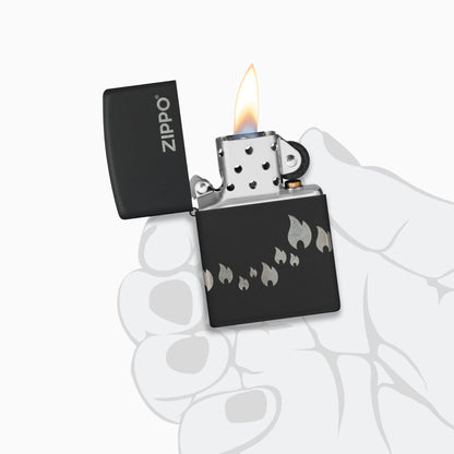 Zippo Black Flame Design Windproof Lighter