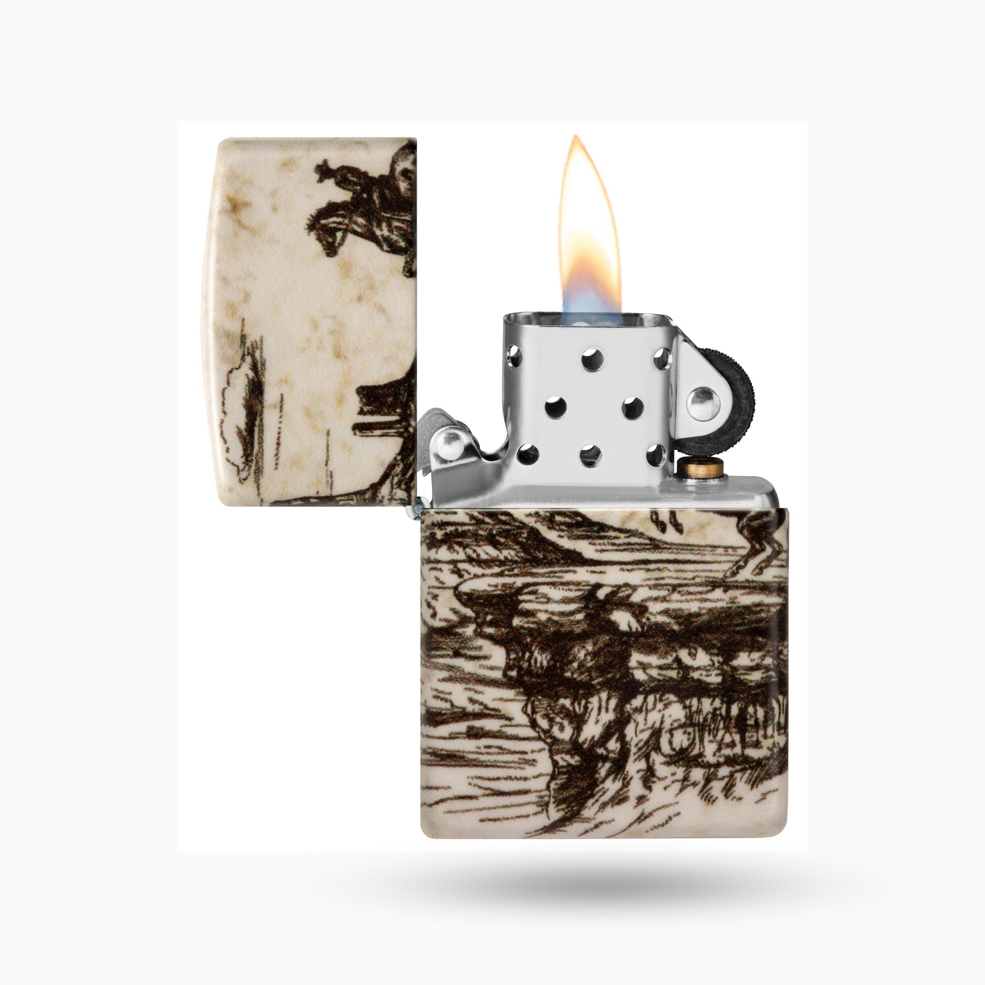 Zippo Wild West Scene Design Windproof Lighter